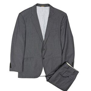 Brooks Brothers Suit "Explorer" Madison Fit Stretch Wool Sharkskin Grey 42L 38x3